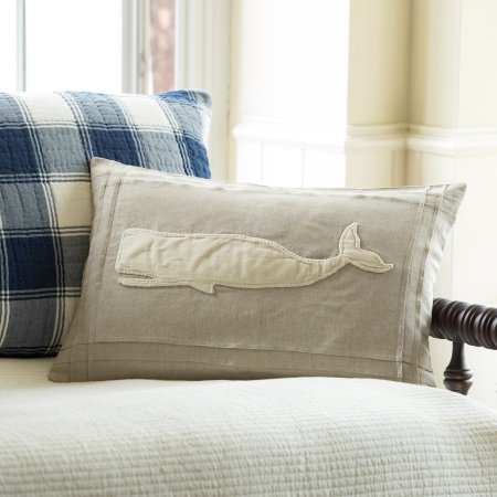 Linen Lumbar Throw Pillow, Natural