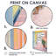 Pastel rétro intérieur couloir - impression murale abstraite salon-228232351-228232344