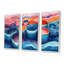 Beach Pottery in Pink and Blue Tones II - ensemble d'art mural de poterie de plage-107181377-107181357