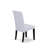 11 Piece Dining Table Set Includes a Rectangle Dining Room Table with Removable Leaf and 10 Grey Linen Fabric Upholstered Chairs, Jacobean-1586492706