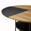 Ensemble de table et de chaises.Une table de salle à manger moderne à épaisseurs circulaires - rangement double couche.-1367212422