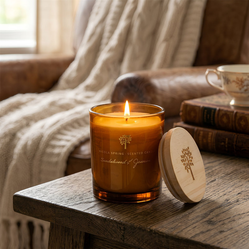 Nicola Spring - 3x Soy Wax Scented Candles - 130g - Sandalwood & Jasmine
