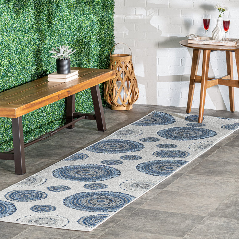 Tapis géométrique intérieur / extérieur Ramus, Tapis de couloir 2 pi 6 po x 12 pi