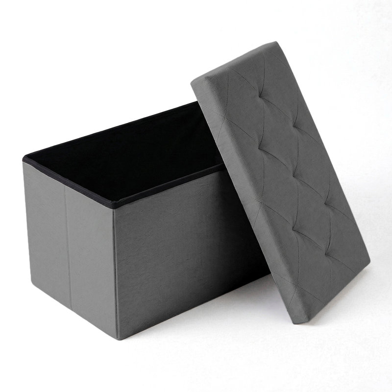  30"/43" Wide Upholstered Storage Ottoman Multi-Functional for Living Room, Bedroom, Coffee Table, Pet Step, Gray2