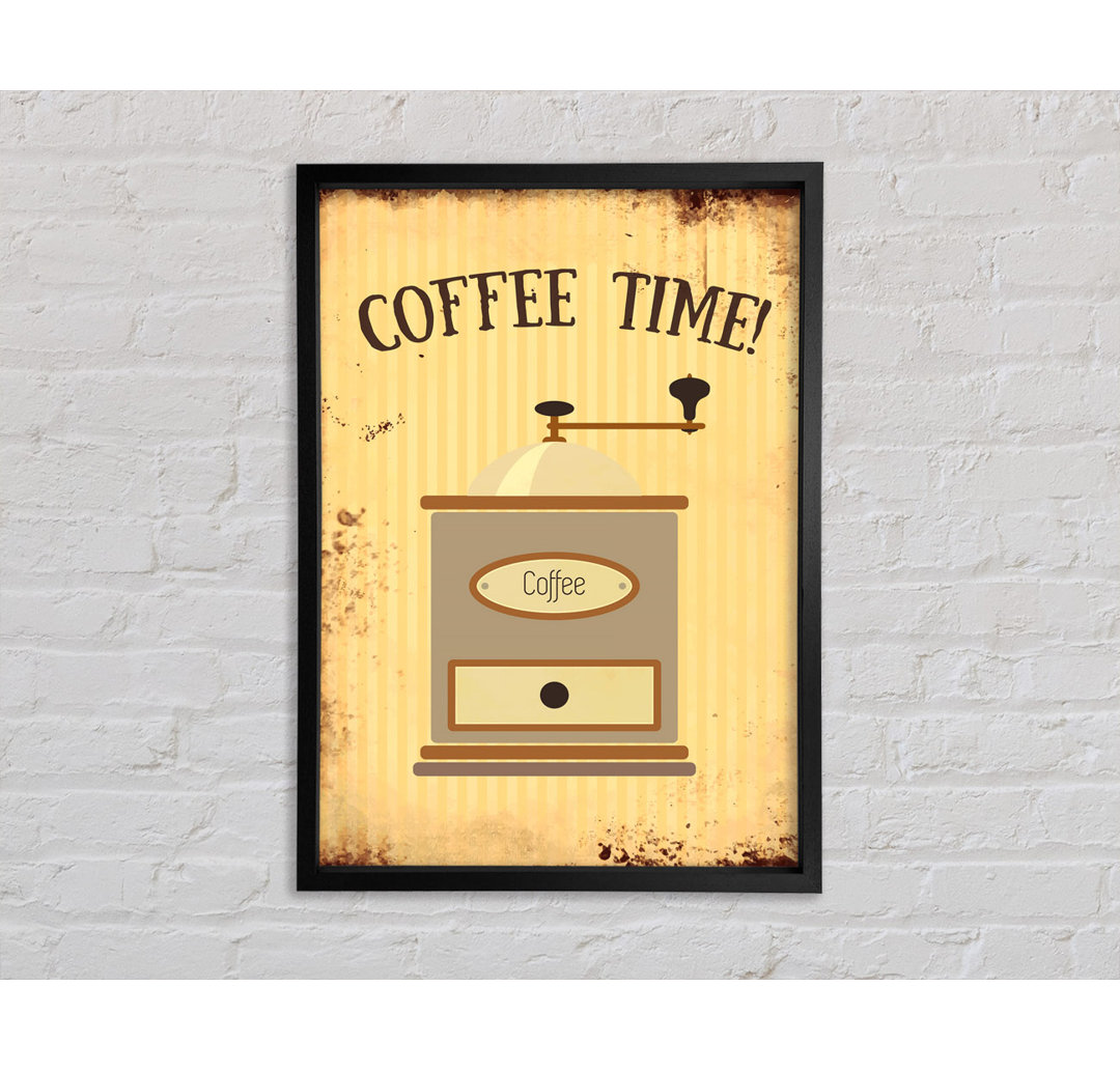 Coffee Time Grinder - Einzelner Bilderrahmen Kunstdrucke auf Leinwand