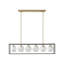 Helena 6-Light Frosted Glass Globe Linear Chandelier