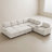 Upholstered Chenille L-Shaped Oversized Modular Sectional Sofa With Recessed Storage Armrests-1423297505