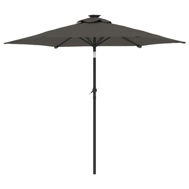 Parasol de jardin avec mât en acier Arlmont & Co. 118,1 po x 78,7 po x 98,4 po, Anthracite