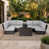 Coussin beige / structure espresso