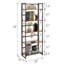 Ensemble de 2 bibliothèques Etagere, ensemble de 2 bibliothèques pliantes sans assemblage, bibliothèque pliable avec tablettes amovibles, supports debout pliables à 5 niveaux pour la chambre à coucher, le salon et le bureau personnel-928423942
