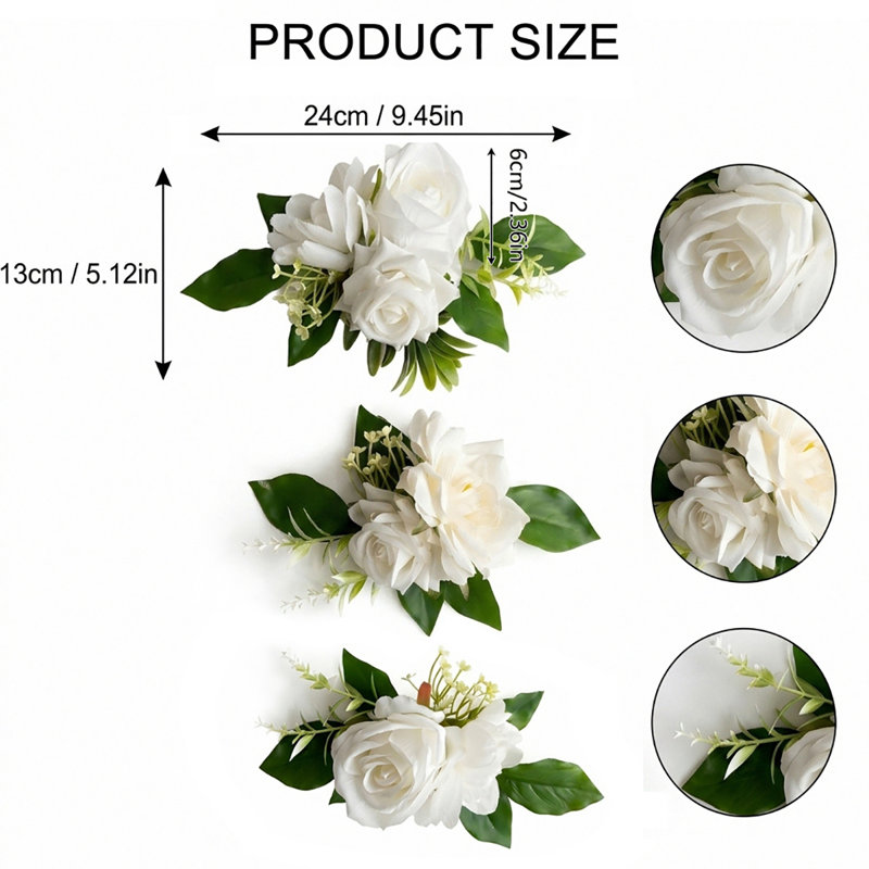 3PCS Wedding Cake Flowers For Cake Topper