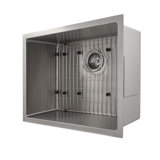 Meribel Stainless Steel 23" L x 18" W Undermount Kitchen Sink with Basket Strainer