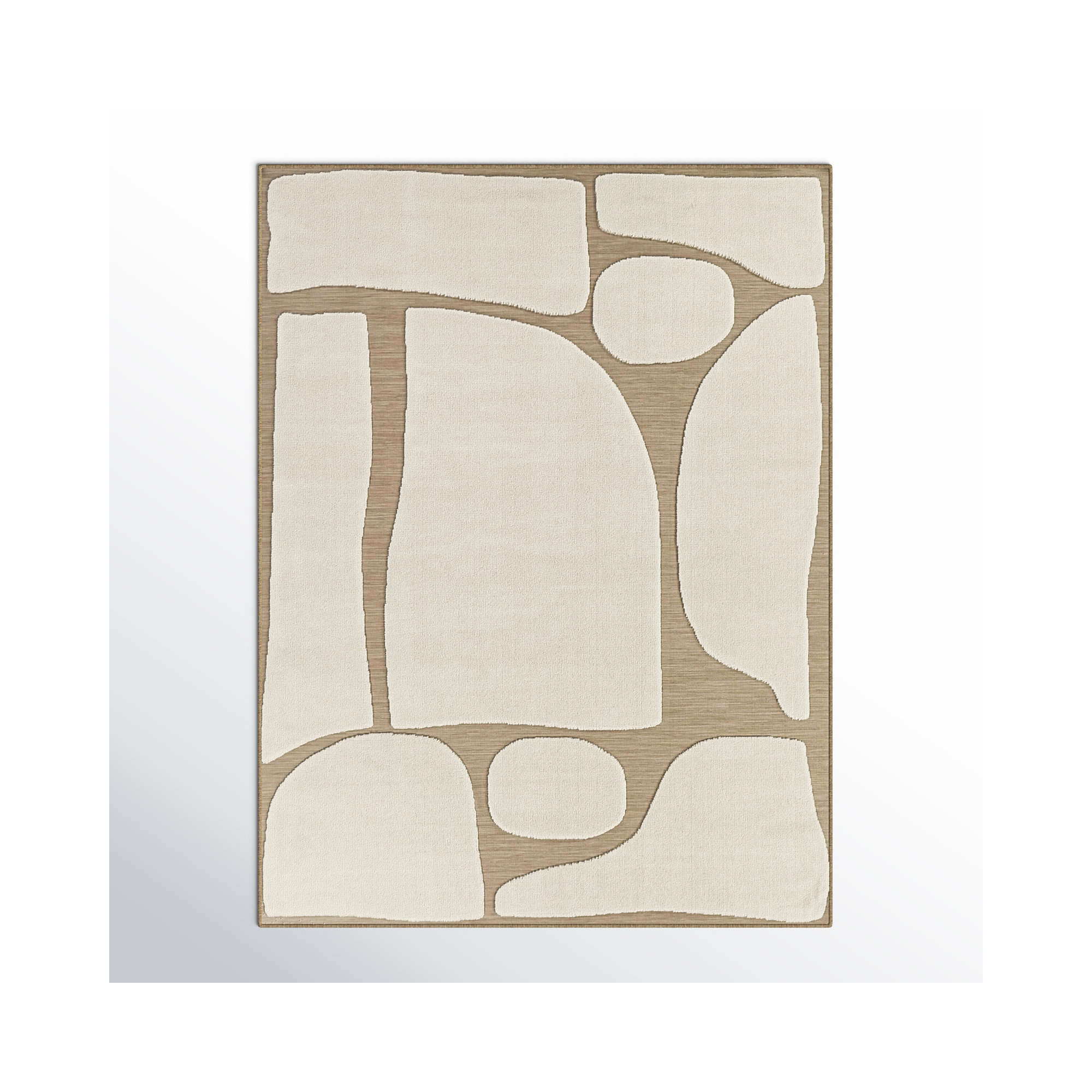 Federika Tan Indoor/Outdoor Rug, Rectangle 5'3" x 7'