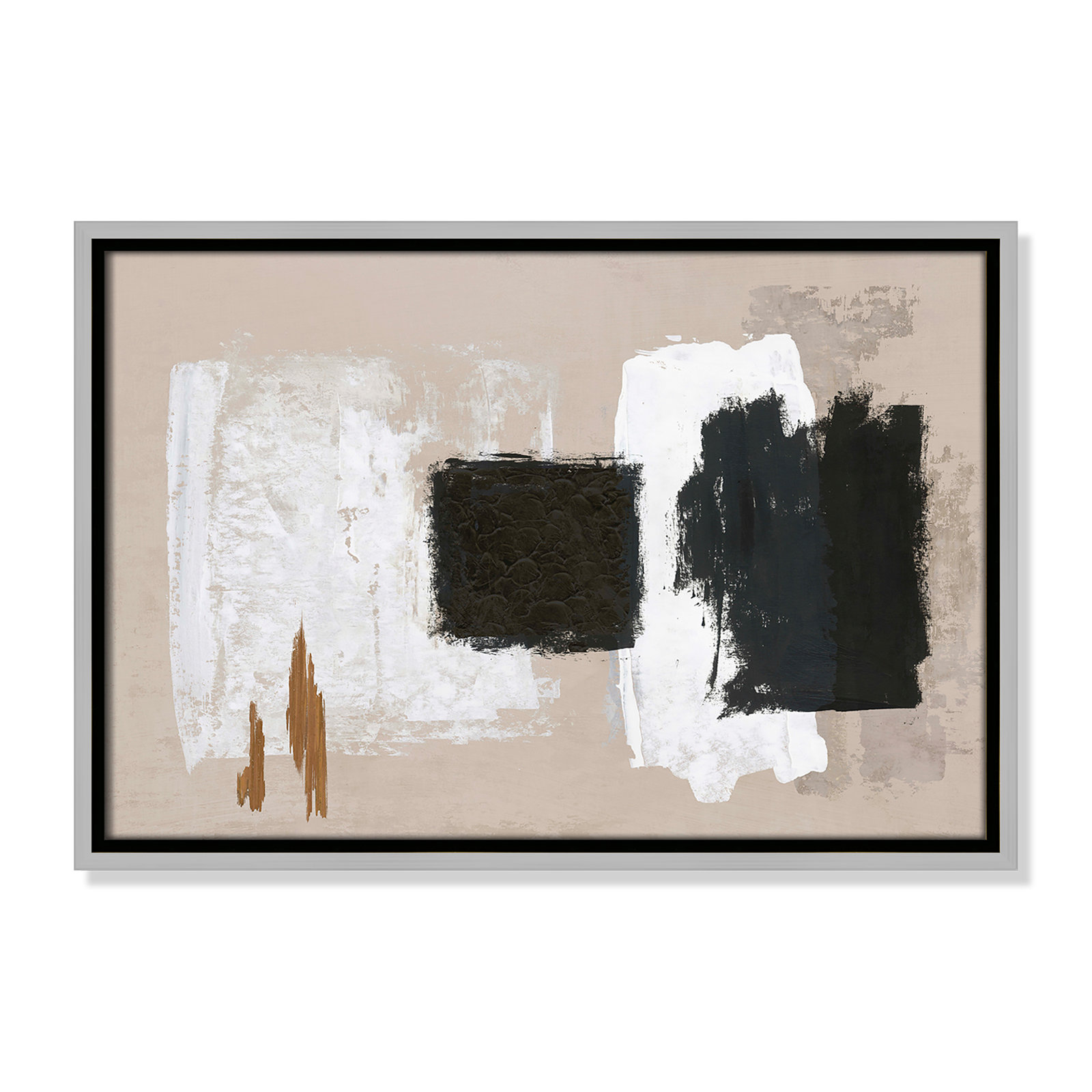 Imone - Floater Frame Canvas, 13.5" H x 19.5" W, Silver