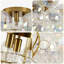4-Light Gold Flush Mount Ceiling Light With A Cluster Of Iridescent Glass Globes-1889386871-1892098040