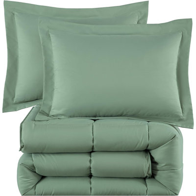 Peachskin Microfiber Bedding Box Stitch Comforter