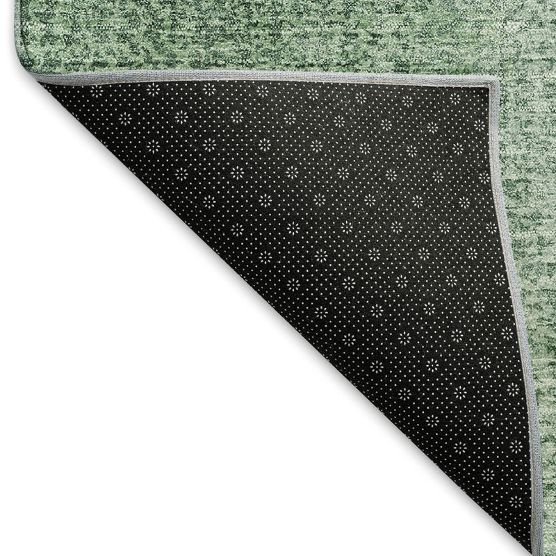 Tapis vert Prisco lavable à la machine de qualité supérieure, Rectangle 2 pi 6 po x 3 pi 10 po