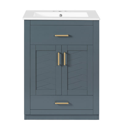 Meuble-lavabo 24 po avec comptoir en céramique
