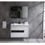 Meuble-lavabo mural blanc 36 po avec comptoir en céramique 36 po