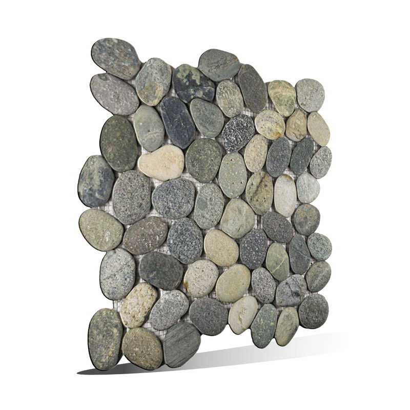 Carreau de mosaïque de pierre naturelle de 12 po x 12 po Kansas, Terreux
