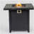 28-inch Iron Square Propane Fire Pit Table