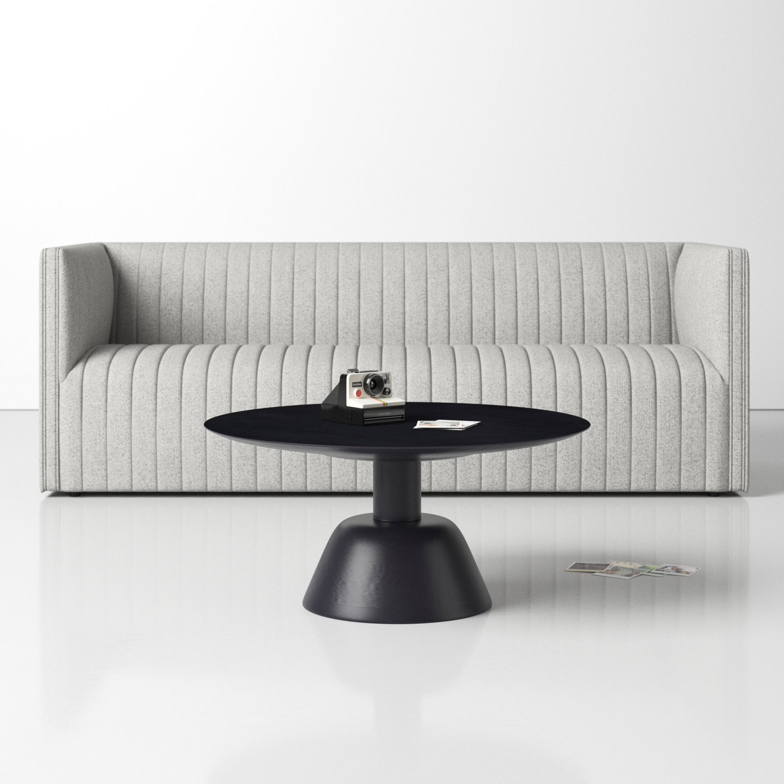 James Solid Wood Single Coffee Table, Black