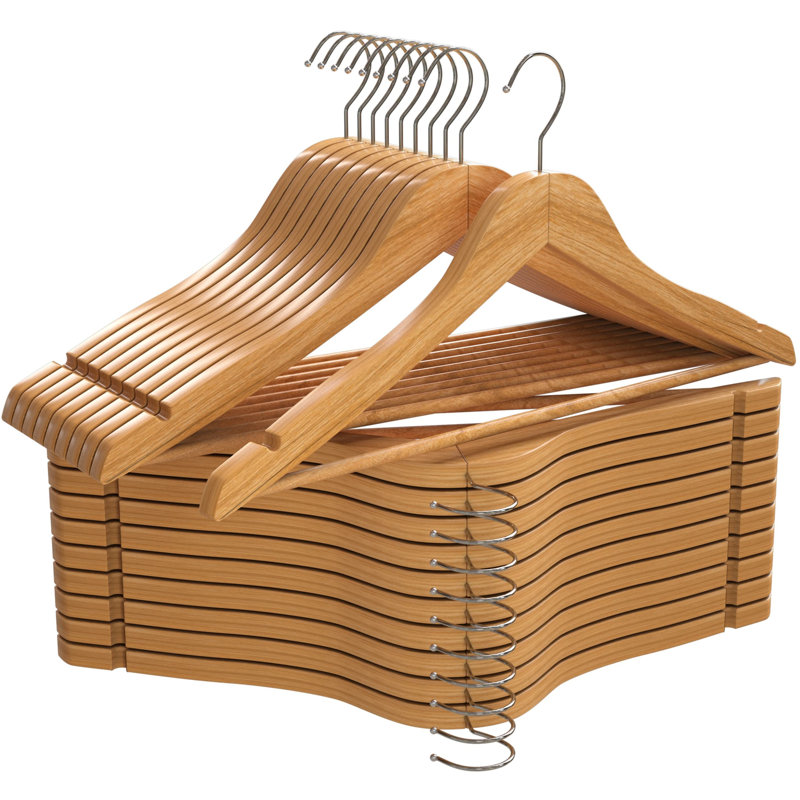 Paquet de 20 cintres en bois de qualité supérieure