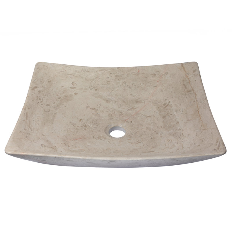 Eden Bath 14.75'' Gray Stone Rectangular Bathroom Sink
