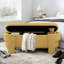 Banc rembourré en lin avec grand espace de rangement-2085355685