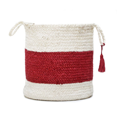 Panier de rangement tressé en jute naturelle