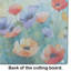 Anemones in Watercolor Glass Cutting Board Large