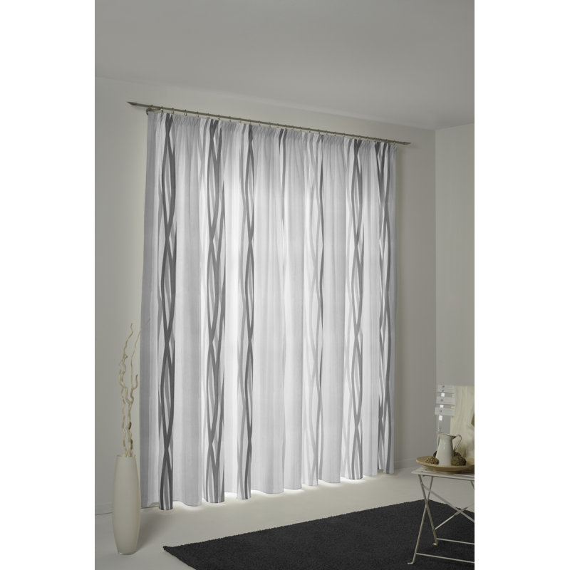 Brecken Room Darkening Curtain, 145cm Width x 255cm Drop, Grey/Brown/Blue