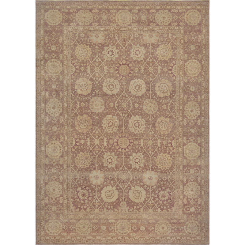Tabriz Wool Oriental Area Rug in Brown/Beige