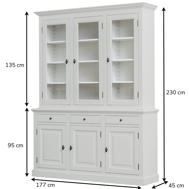 Berardina Display Cabinet, Light Grey