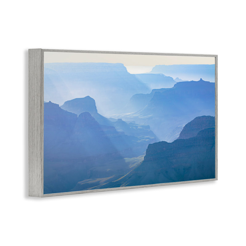 «Blue Sunlit Peaks», estampe numérique par Marty Hulsebos, Estampe numérique Farmhouse, H 12 po x l 18 po