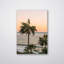 Impression de palmiers océan - impression de paysage de plage tropicale - affiche sur toile vue de palmier océan - coucher de soleil sur la côte-87054949