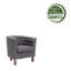 Cecille Barrel Accent Chair with Rubberwood Legs-665536404