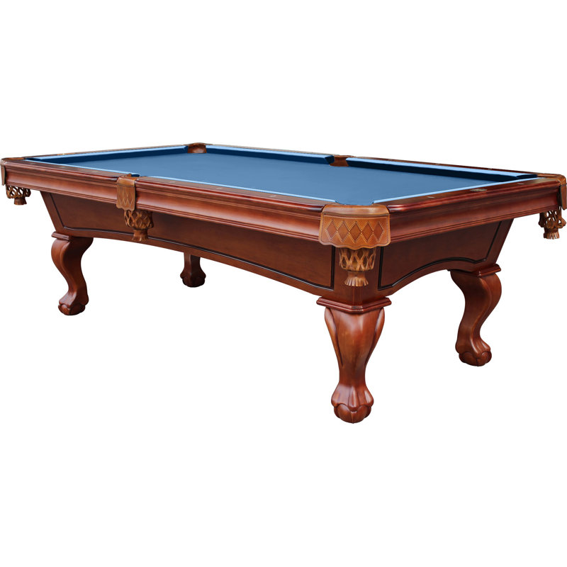 Charles River 8' Slate Pool Table with Professional Installation Included, Academy Blue, Chestnut