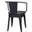 Table bistro d'extérieur en fer - 3 pièces en métal Kd, eau, chaises noires thermolaquées, durabilité de l'eau-2112856191