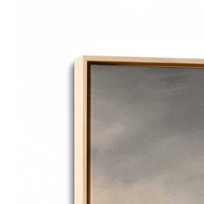 Impression sur toile 48 "x 32" Rosy Twilight v1 dans un cadre noir satiné, Cadre américain en érable flottant
