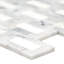 Calabria Frost Geometric 12 in. x 12 in. Polished Marble Mosaic Floor and Wall Tile