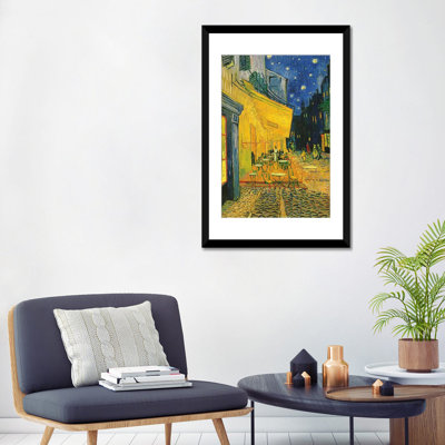 «Café Terrace, Place du Forum, Arles, 1888» par Vincent van Gogh, reproduction d'art sur toile