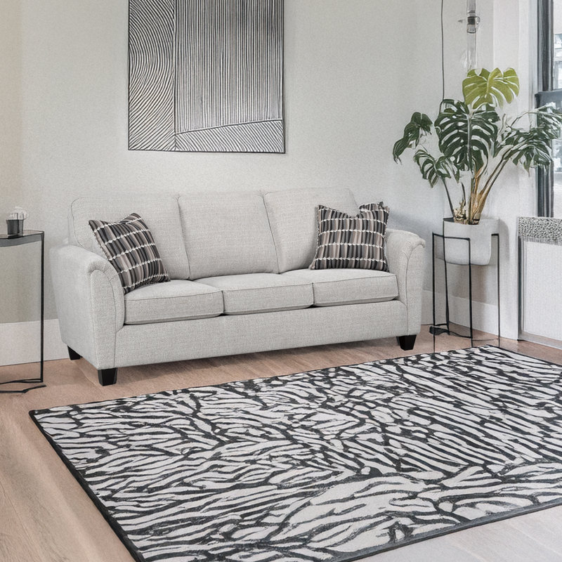 Canapé en tissu Belknap, gris, H 38 po x l 82 po x P 34 po, 3, Gris