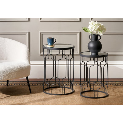 Mel Glass Top Frame Nesting Tables