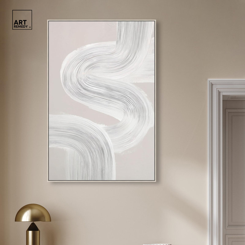 «Spontane Flow II», reproduction d'art sur toile par Art Remedy, H 46 po x l 31 po, Cadre argenté