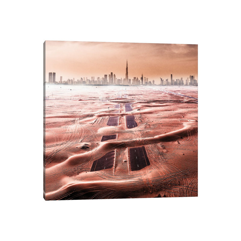 Roads Of The Desert by Carmine Chiriaco - Wrapped Canvas Print