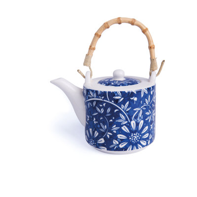 Excelsa Oriented 18 mL Stovetop Safe Porcelain China Floral Teapot For