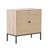 Set of 2 Rolland A Console Table Side Table with Rattan Door