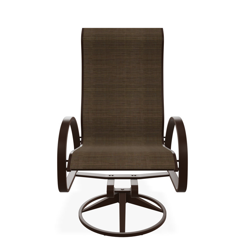 Aruba II Sling Aluminum Frame Supreme Swivel Rocker, Kona, Beacon Taupe Sunbrella®