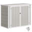 41 cu. Pi. Remise de rangement pour l'extérieur, boîte de rangement avec couvercle à chaîne, gris-121932843